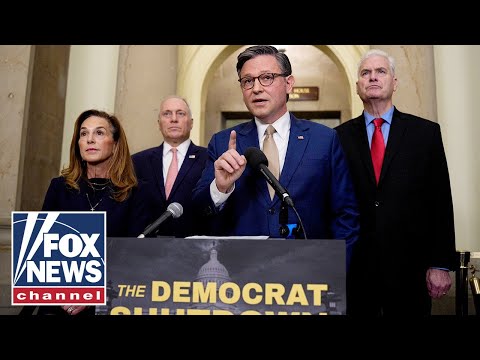 Speaker Johnson, House Republicans address ongoing shutdown