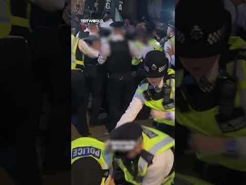Police brutality at pro-Palestine rally in London
