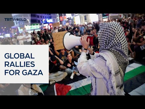 Hundreds of thousands worldwide take part in pro-Palestine protests