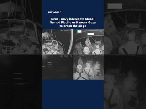 Israeli naval vessels have intercepted the Gaza aid flotilla