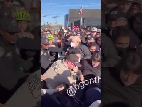 Anti-ICE Protestors DRAGGED Away by Police During Tense Clash Outside Broadview Facility #shorts
