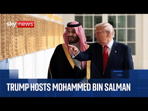 Watch Sky News live as Trump and Mohammed bin Salman attend dinner at White House