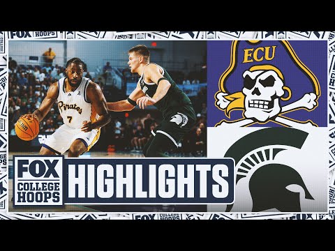 East Carolina Pirates vs. No. 11 Michigan State Spartans Highlights | FOX College Hoops