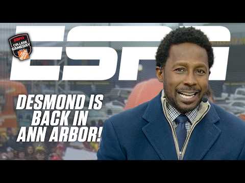 Desmond Howard gets the Wolverines HYPE + Pat McAfee is SHIRTLESS in 22 DEGREES?! | College GameDay