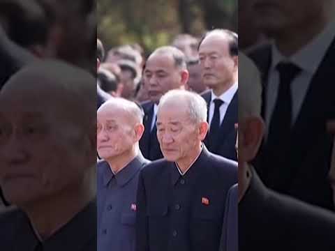 Glimpse into a North Korea State Funeral as Kim Jong Un Joins Mourners #shorts