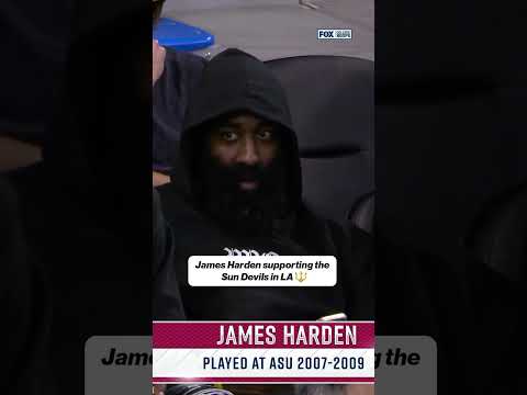 James Harden in the house 🔥 #cbb #basketball #asu #clippers