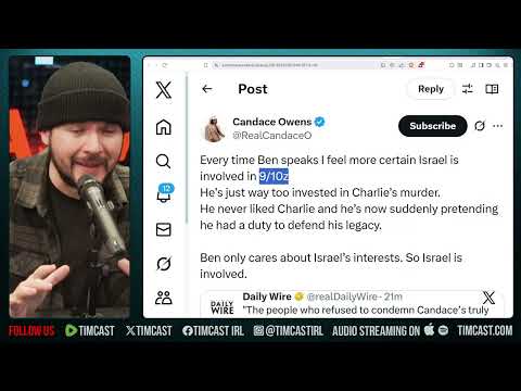 CANDACE OWENS SAYS BEN SHAPIRO INVOLVED IN KILLING CHARLIE KIRK