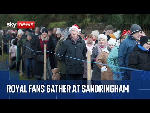Fans gather to catch a glimpse of the Royals attending a Christmas service in Sandringham