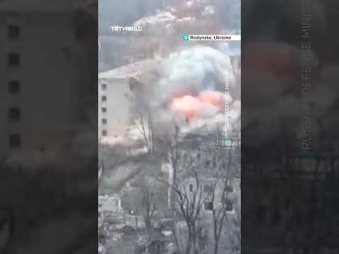 Russia strikes buildings in Rodynske, Ukraine