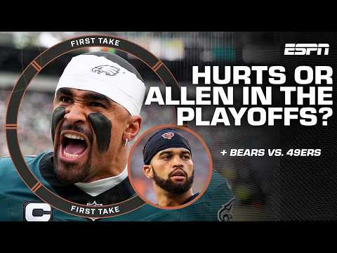 RC’s taking Jalen Hurts OVER Josh Allen in the playoffs ๐ + Bears vs. 49ers preview ๐ | First Take
