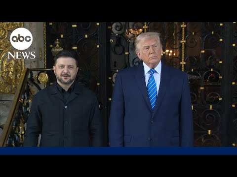 Trump greets Zelenskyy at Mar-a-Lago