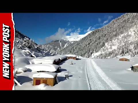Drone Footage Shows STUNNING Winter Wonderland as Snow Covers Turkey’s Kackar Mountains