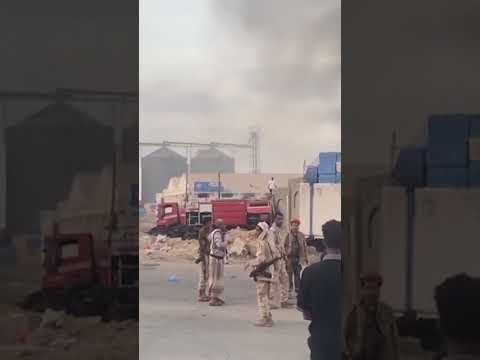 Aerial footage shows UAE military shipment arriving in Yemen before Saudi airstrikes #shorts