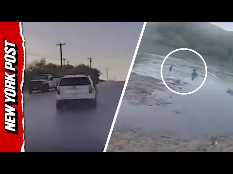 Shocking Moment Human Smuggler Jumps Into Rio Grande With Infant to Evade Arrest