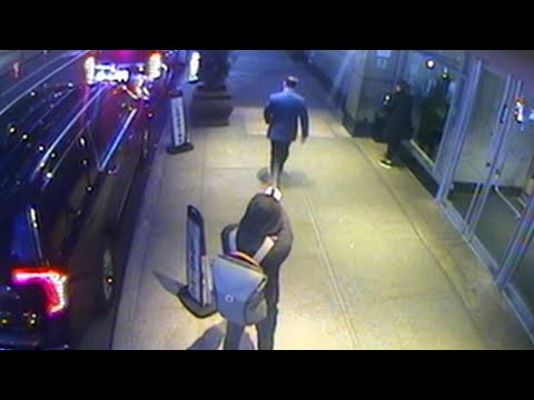 New surveillance video shows moments before and after UnitedHealthcare CEO shooting