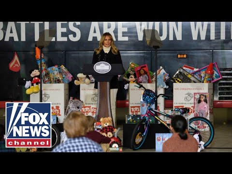 WATCH LIVE: First lady Melania Trump attends Toys for Tots Charity Drive