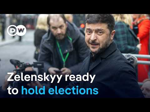 Ukraine’s President Zelenskyy ready to hold elections if security can be ensured | DW News