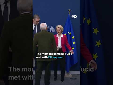 Serbian President’s hot mic moment meeting EU leaders | DW News