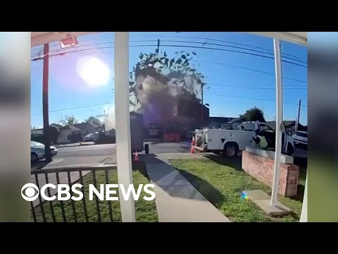 Doorbell camera captures massive home explosion in California