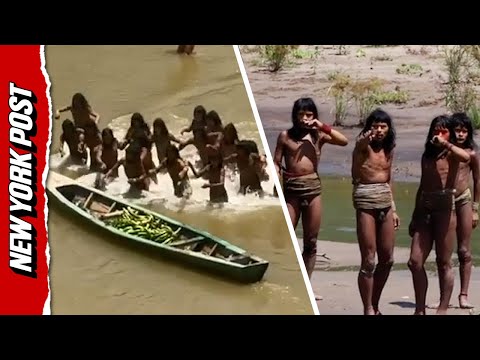 Never-before-seen footage of uncontacted Amazonian tribe revealed