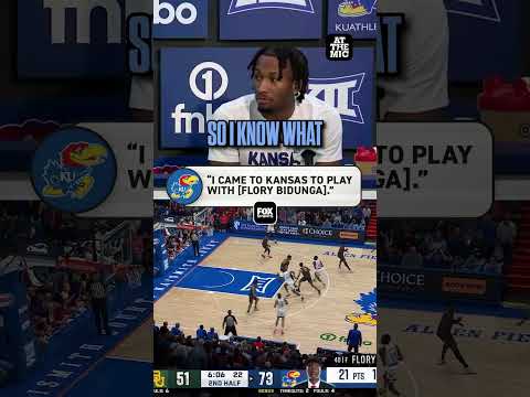 Kansas’ Darryn Peterson and Flory Bidunga are like this 🤞 #basketball #cbb #kansas #darrynpeterson