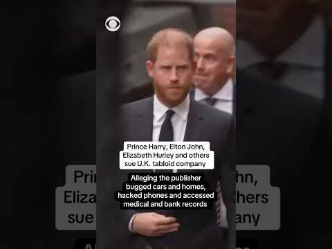 Prince Harry, Elton John, Elizabeth Hurley and others sue U.K. tabloid company #shorts