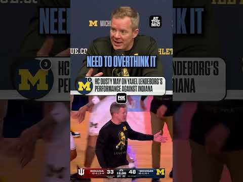 Michigan HC Dusty May on Yaxel Lendeborg’s game vs. Indiana 🗣️#cbk #cbb #michigan