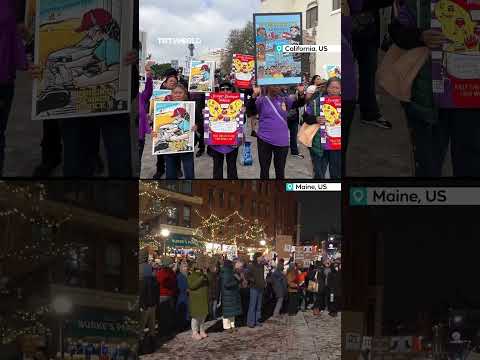 Anti-ICE rallies sweep the US despite frigid temperatures