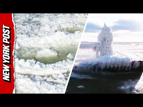 Lake Michigan TRANSFORMED Into Winter Wonderland