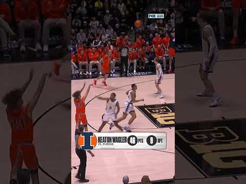 Keaton Wagler TORCHES Purdue with 46 points in an upset win 🤯 #basketball #cbb #illinois