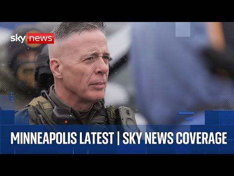 ICE crackdown’s ‘public face’ to leave Minneapolis as Trump faces backlash | Sky News coverage
