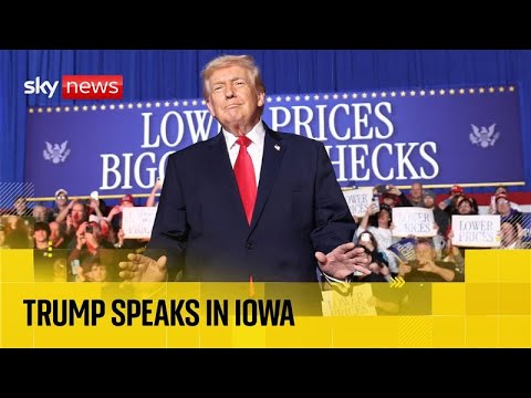 Trump delivers rally speech in Iowa