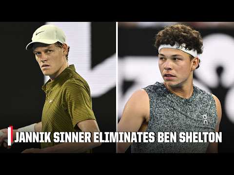JANNIK SINNER TO FACE NOVAK DJOKOVIC ๐จ Eliminates Ben Shelton in quarters | 2026 Australian Open