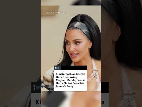 Kim Kardashian is clearing the air on why she deleted photos of Meghan and Harry at Kris’ birthday.