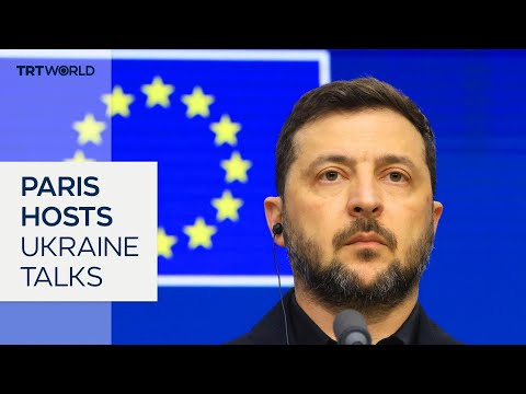 European leaders meet in Paris to push Ukraine peace deal