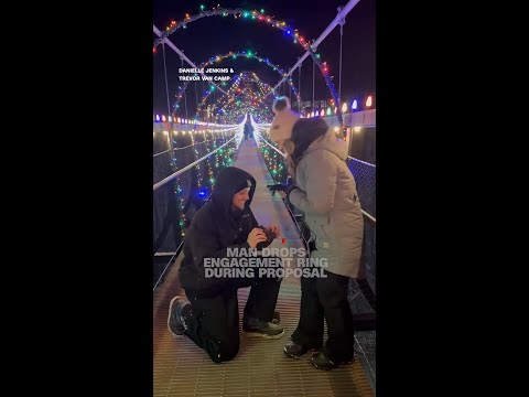 Man drops engagement ring during proposal