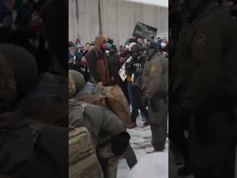 ICE Shooting Sparks Clash With Protesters Outside Minneapolis Court #shorts