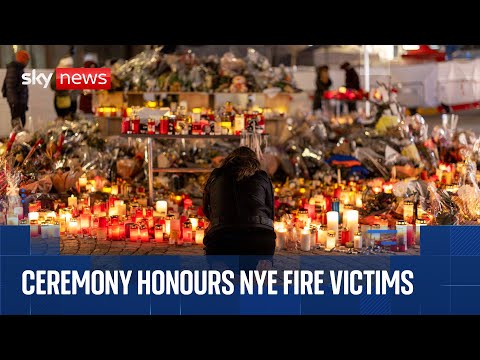 Swiss bar fire commemoration ceremony