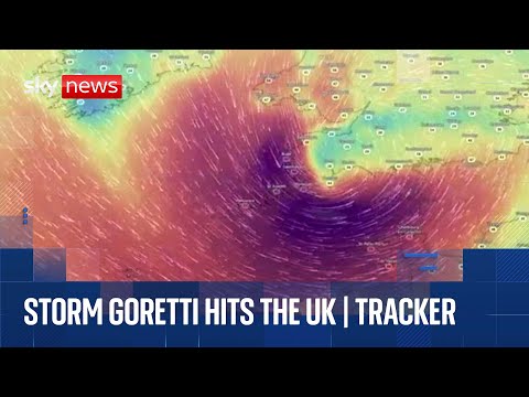 Track Storm Goretti as it continues to hit the UK after overnight havoc
