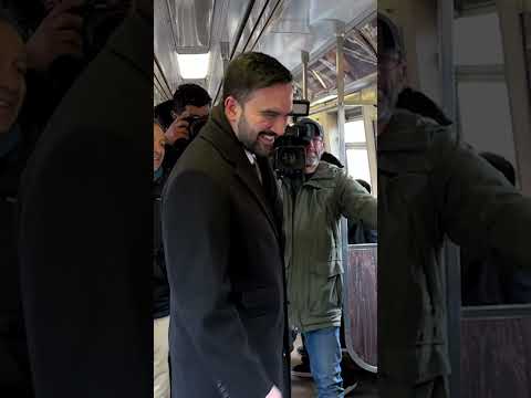 Zohran Mamdani takes subway from Astoria on first day in office #shorts