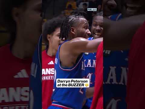 Darryn Peterson extends Kansas lead at half🔥 #cbb #Kansas #basketball