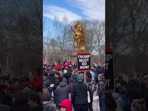 Anti-ICE protesters march through NYC #shorts