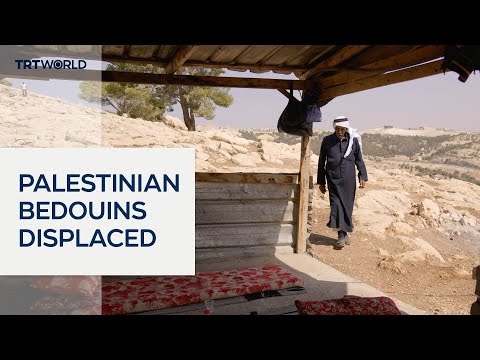 Families forcibly displaced from a Bedouin village in Palestine