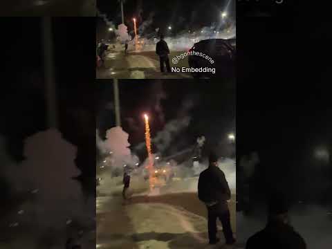 Fireworks and Tear Gas as Anti-ICE Protesters Clash With Police Outside Federal Building #shorts