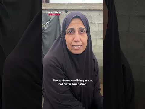 Winter storm destroys tents in central Gaza