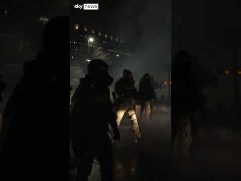 Officers throw flashbangs at Minneapolis protesters