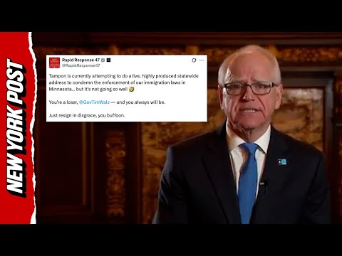 Watch Gov. Tim Walz’s Disastrous Live Speech on ICE Enforcement
