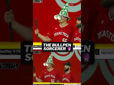 Bullpen wizard on standby 🧙 #TexasTech #ncaa