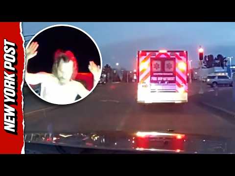 Naked Man Hijacks Ambulance, Sparks 40-Minute High-Speed Police Chase