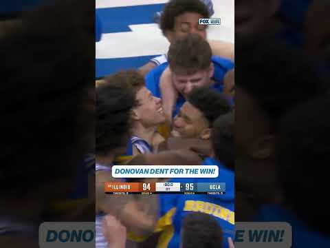 Donovan Dent goes coast to coast for game winner ! UCLA stuns No. 10 Illinois #basketball #cbb